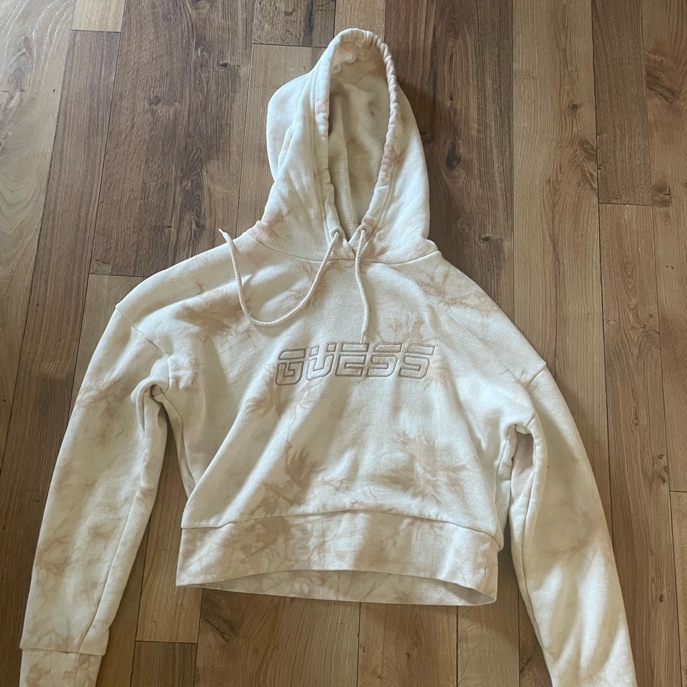 Guess Women's Tie-Dye Cream Hoodie. Like new just didn’t fit